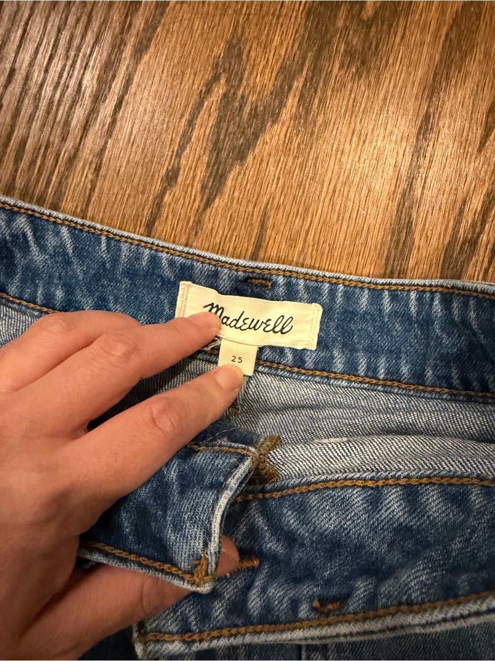 Madewell High-Rise Blue Denim Women's Shorts 25 - Picture 3 of 3